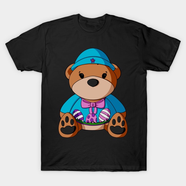 Easter Sweater Teddy Bear T-Shirt by Alisha Ober Designs